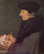 Hans Holbein Erasmus portrait painting